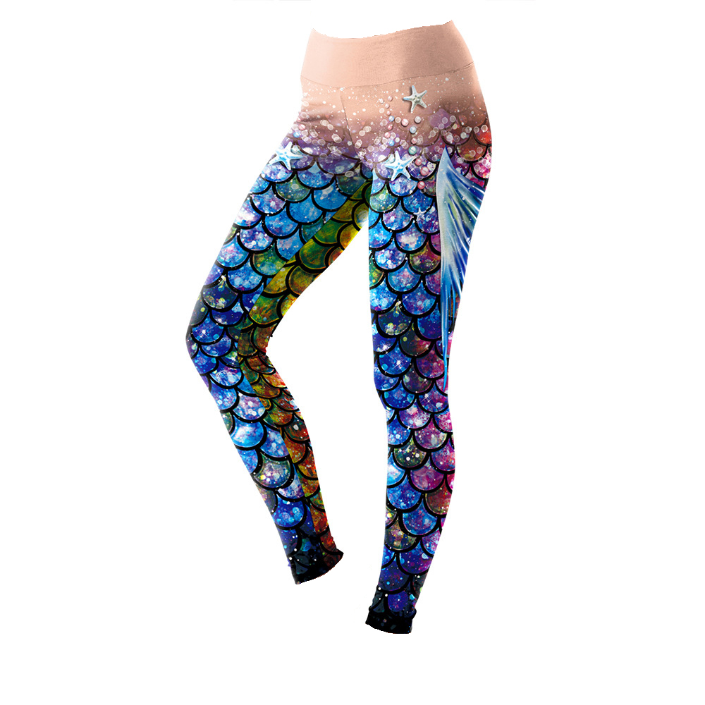 cosplay美人鱼裤浮潜泳衣瑜伽运动裤游泳衣女士防晒水母沙滩长裤8