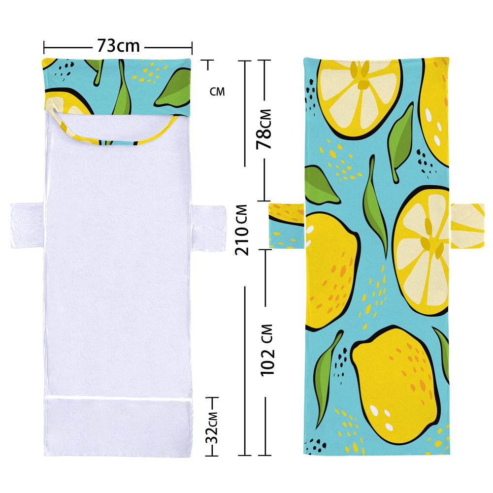 柠檬水果款沙滩椅套酒店别墅