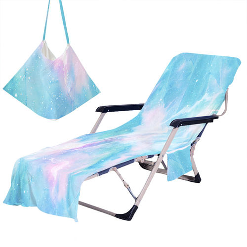 彩色扎染款沙滩椅套 酒店别墅印花躺椅罩毛巾包 海边沙滩巾椅套22