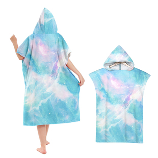 流金系列连帽浴巾双面绒浴袍斗篷亲子海边沙滩换衣外套游泳浴巾16
