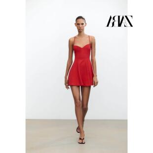 3641336 国内2025夏季 迷你连衣裙 心形领吊带无袖 600 女装