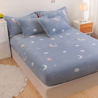 加厚牛奶绒床笠支持定做任意尺寸