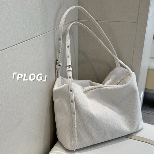 韩系慵懒风大容量帆布包休闲百搭