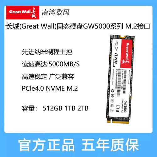 长城固态硬盘M.2GW5000512G