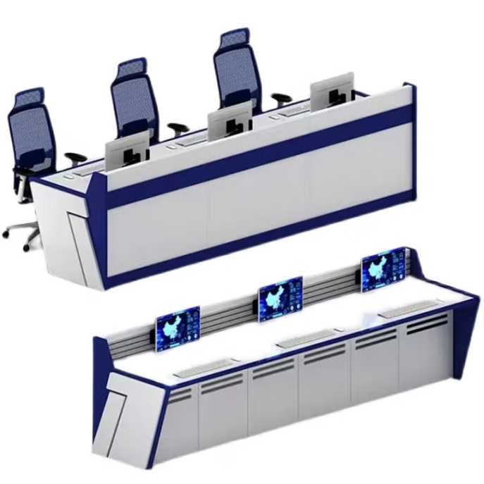 指挥中心控制台操作台简约现代科技感调度台警务室办公桌椅