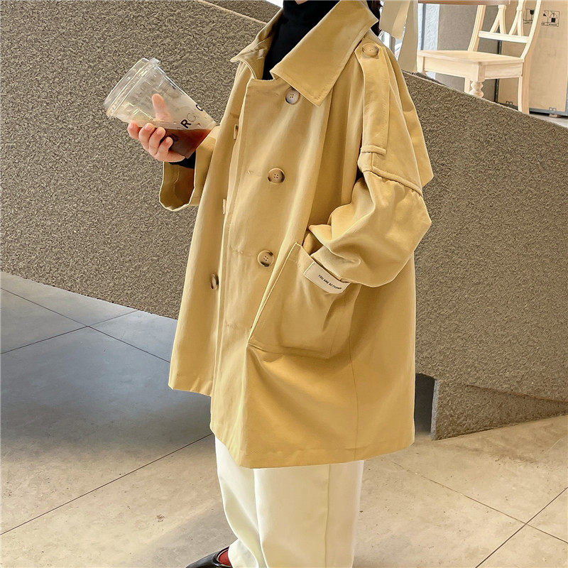 아동용 긴 트렌치 코트 가을 스타일 한국 스타일 영국 스타일 소년 소녀 용 중간 길이 코트 서양식 한국 아동복