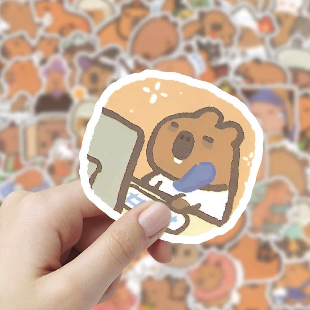 212张可爱卡皮巴拉表情包贴纸