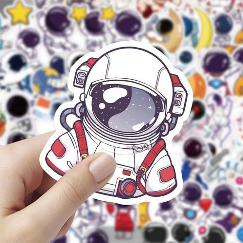 180张航天员Q版可爱贴纸卡通宇航员周边桌面手机手账装饰贴画防水