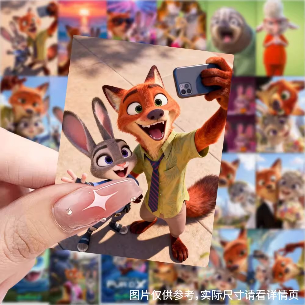 126张疯狂动物城2贴纸尼克朱迪兔子警官儿童玩具贴装饰不干胶贴画