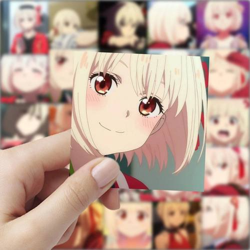 锦木千束头像贴纸高颜值动漫莉可丽丝卡通人物周边手机壳手账贴画