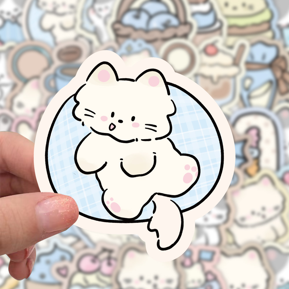 106张日系可爱小猫咪手账贴贴纸