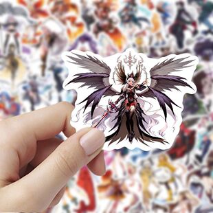 爆款坎公骑冠剑女角色立绘贴纸卡通二次元手机手账装饰贴画防水