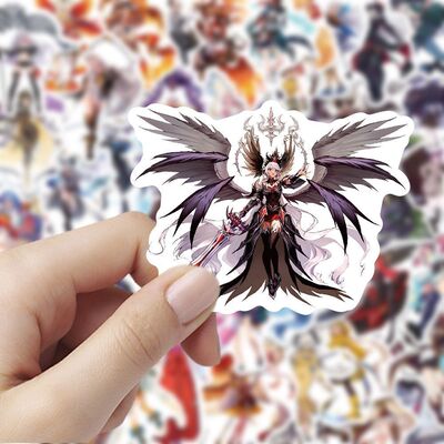 爆款坎公骑冠剑女角色立绘贴纸卡通二次元手机手账装饰贴画防水