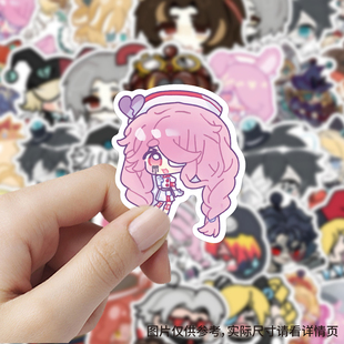 60张逃出惊魂夜贴纸Q版二次元日系动漫周边手机壳iPad贴画防水diy