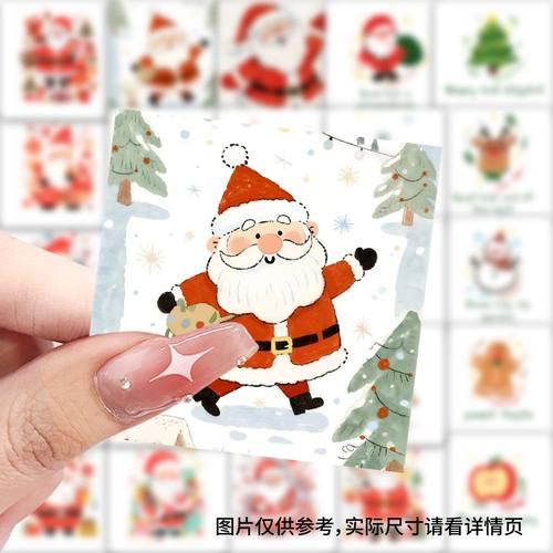 118张圣诞节插画头像节日活动贴纸自粘素材手机壳行李箱标签贴纸