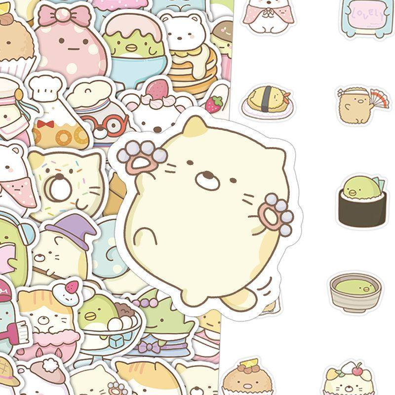 200张角落生物防水贴纸可爱卡通line表情贴装饰儿童玩具防水贴画