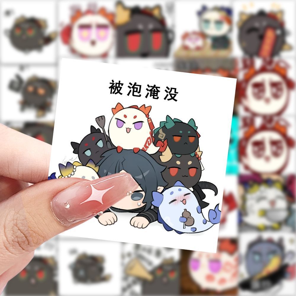 明日方舟贴纸龙泡泡表情包手机壳行李箱创意贴画手账防水diy装饰