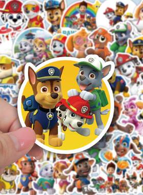 150张汪汪狗狗立功贴纸装饰手账儿童diy卡通可爱行李箱防水桌面贴