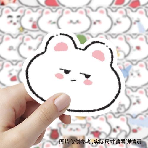 新款卡通小猫表情贴纸可爱手账桌面少女装饰创意手机防水贴画