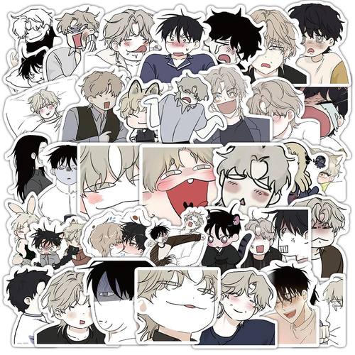 60张韩漫水边之夜贴纸魔咒素描野画集吕太州金懿玄周边装饰贴画