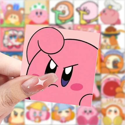 59张星之卡比贴纸可爱卡通Q版装饰手账手机壳笔记本电脑防水贴画