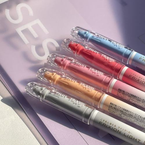 日本百乐/PILOT SW-FL可擦荧光笔标记笔淡色系学生用柔光不伤眼