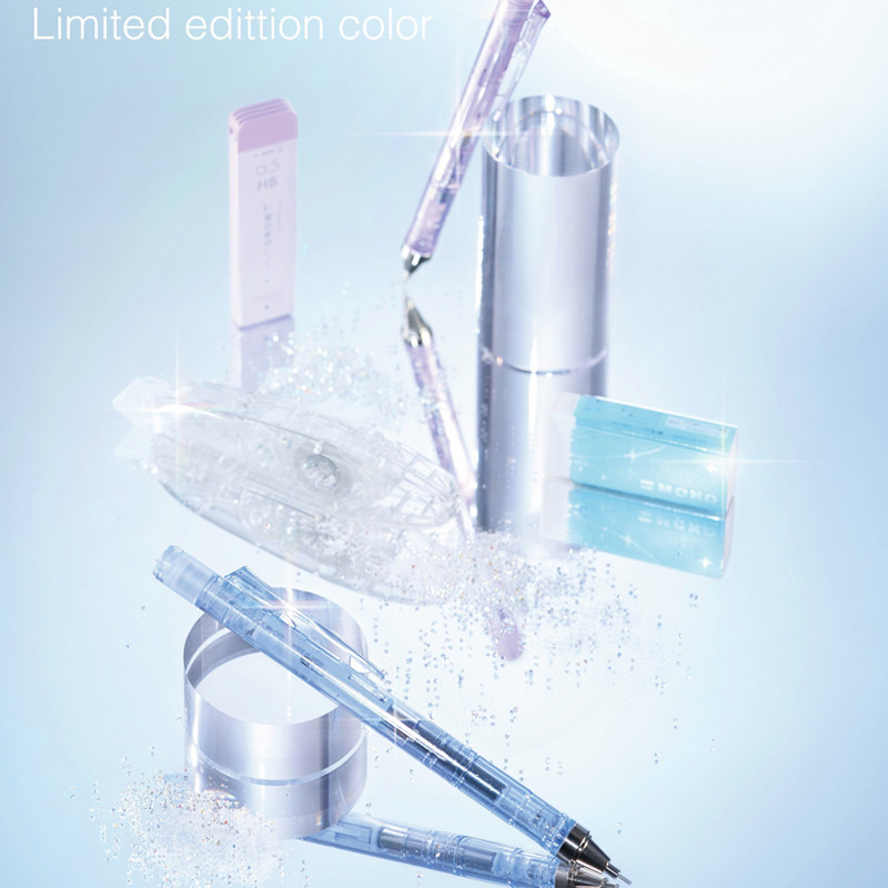 新款蜻蜓MONO流光闪闪限定自动铅笔修正带橡皮铅芯shimmeredition