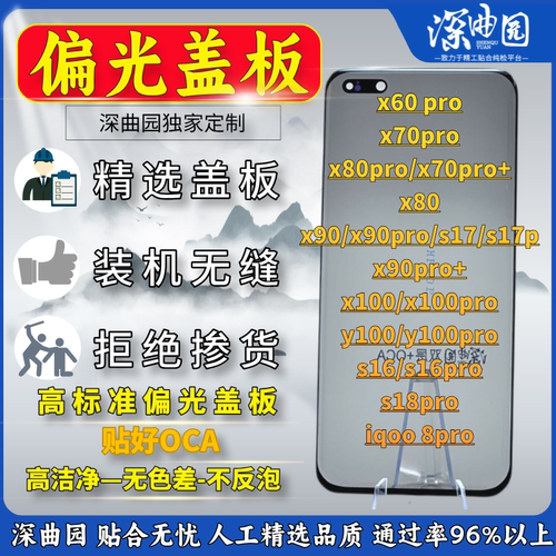 适用于X80pro偏光盖板带胶
