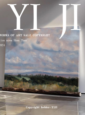 YJ.ART原创手绘《云开见境》奶油风玄关厚涂艺术氛围感质感装饰画