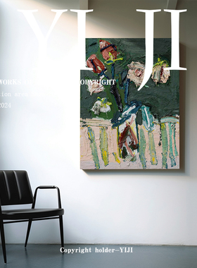 YJ.ART原创手绘《花果丰硕》现代简约抽象装饰画餐厅高级艺术油画