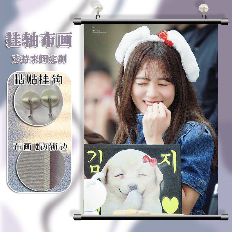 金智秀 周边海报挂画宿舍寝室装饰画挂布画来图定制图案图片