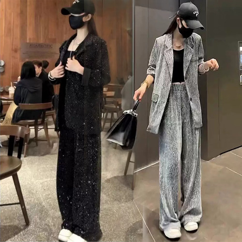 2025春季新款西服套装宽松气质女