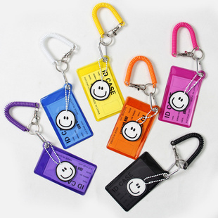 sweet蜜月 ins网红笑脸卡套透明PVC糖果学生卡包公交卡饭卡卡夹