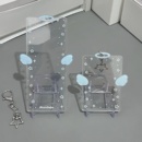 新款 天使翅膀卡套亚克力硬卡套3寸小卡饭卡公交卡证件卡卡膜包挂