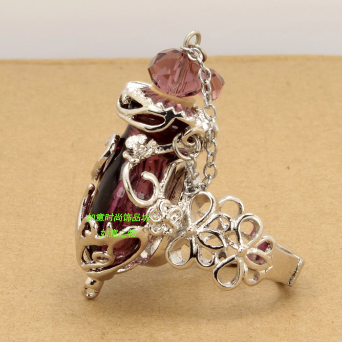 香薰香水精油瓶戒指合金时尚简约