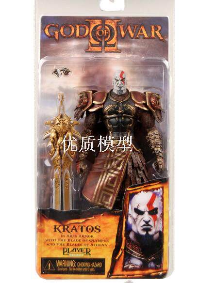 可动人偶模型 NECA 战神4 奎托斯手办7寸铠甲版美杜莎/火焰刀