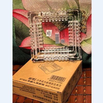 丽尊玻璃方形烟缸KTG7116-3水晶烟缸家用客厅办公室烟灰缸KTV烟缸