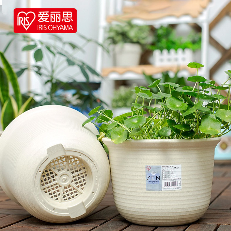 爱丽思花盆塑料盆圆形大号多肉植物加厚盆仿陶瓷树脂绿萝爱丽丝