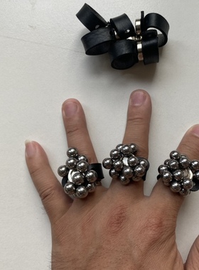 强磁戒指大小可调钢珠