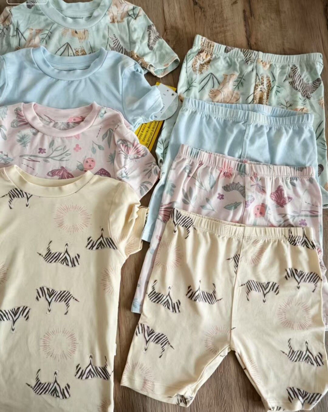 纯原外贸 婴幼儿男童女童人棉短家居服套装