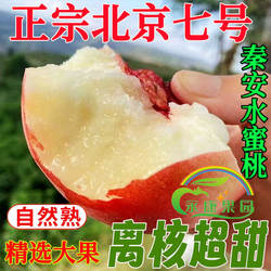 秦安北京七号水蜜桃新鲜水果天水桃子孕妇当季水果整箱5斤包邮