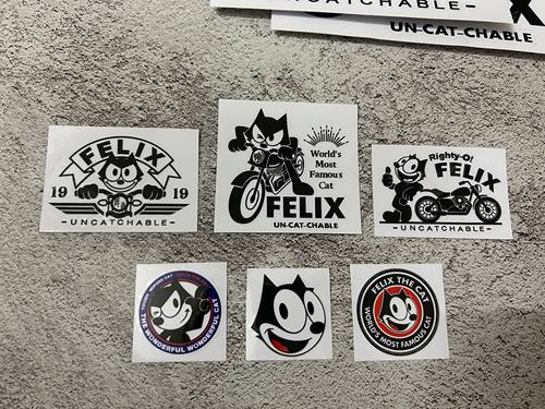 车贴防水猫头盔Felix贴vespa哈雷菲力贴纸pvc转移