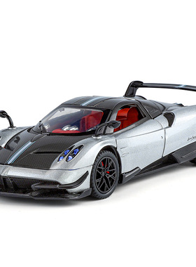 1:24新豪迪帕嘉尼风之子仿真超跑声光回力车玩具合金汽车模型摆件