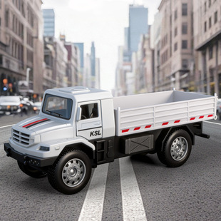 儿童玩具小汽车模型合金车头仿真运输车回力行驶车门可开大卡车