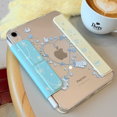 奶蓝氛围感强磁吸拆分平板壳