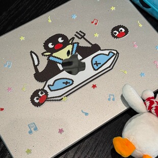 M3保护套配件pingu 汪三岁「企鹅晚餐」MacBook保护壳细闪壳苹果笔记本2025款 M4pro14寸16寸air13寸M1