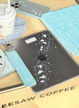 汪三岁「飞鸟集」Y折轨道拆分笔套款ipad保护壳平板壳防摔防弯搭扣款2025air67/pro12.9寸mini7ipad11