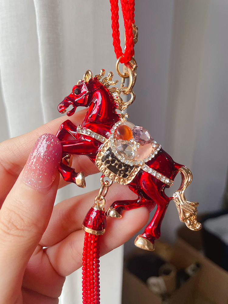 红火挂饰骏马后视镜悬挂车挂