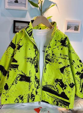 木瓜z童装儿童春双层冲锋衣中大男童休闲宽松立领风衣外套93519