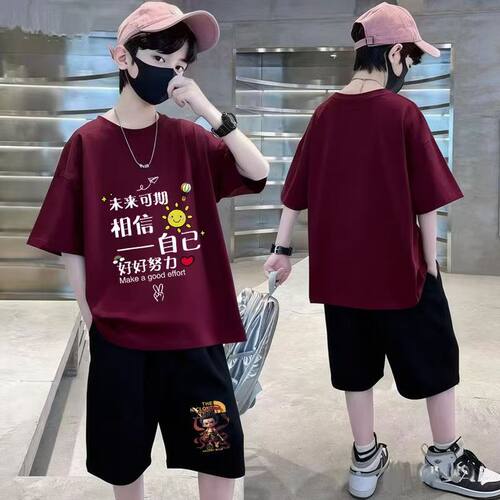 男童纯棉夏季短袖短裤两件套